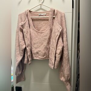 Zara Pink Women's Sweater and knit tank